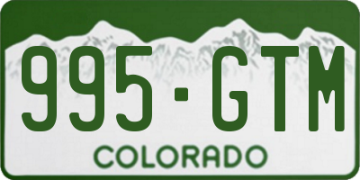 CO license plate 995GTM