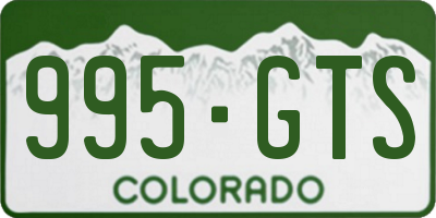 CO license plate 995GTS