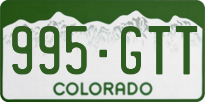 CO license plate 995GTT