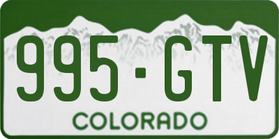 CO license plate 995GTV