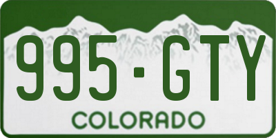 CO license plate 995GTY