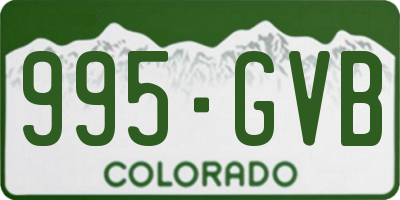 CO license plate 995GVB