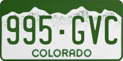 CO license plate 995GVC
