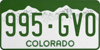 CO license plate 995GVO