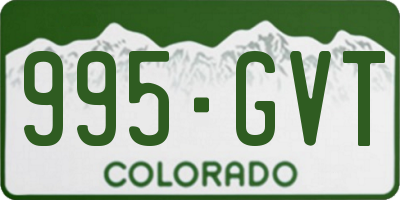 CO license plate 995GVT