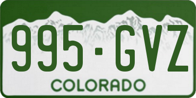 CO license plate 995GVZ