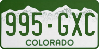 CO license plate 995GXC