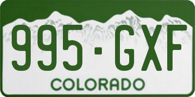 CO license plate 995GXF