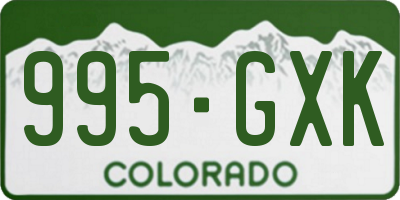CO license plate 995GXK