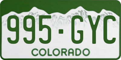 CO license plate 995GYC