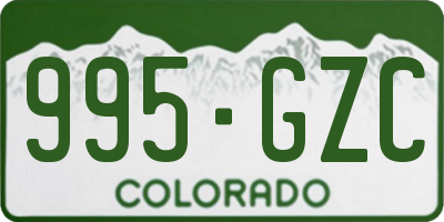CO license plate 995GZC