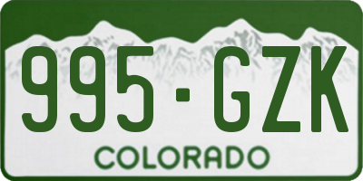 CO license plate 995GZK