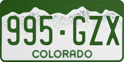 CO license plate 995GZX