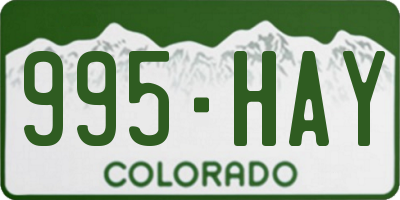 CO license plate 995HAY