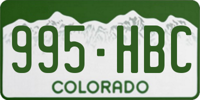 CO license plate 995HBC