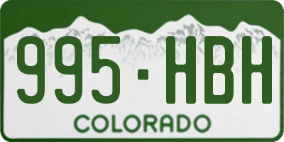 CO license plate 995HBH