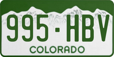 CO license plate 995HBV