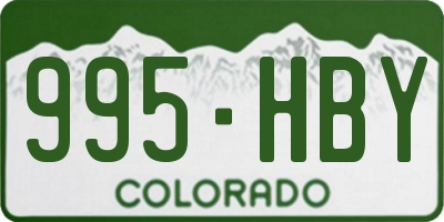 CO license plate 995HBY