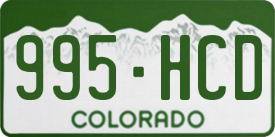 CO license plate 995HCD