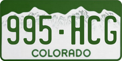 CO license plate 995HCG