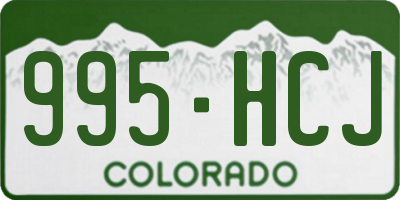 CO license plate 995HCJ