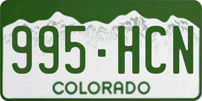 CO license plate 995HCN