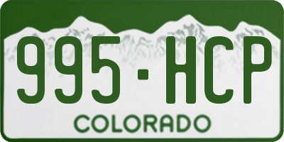 CO license plate 995HCP