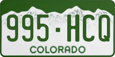 CO license plate 995HCQ