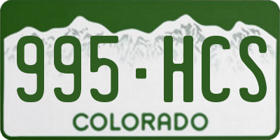 CO license plate 995HCS