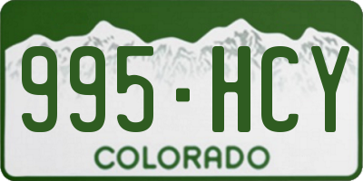 CO license plate 995HCY