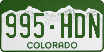 CO license plate 995HDN