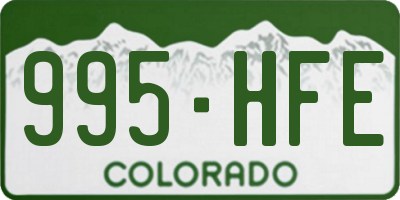 CO license plate 995HFE