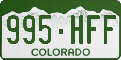 CO license plate 995HFF