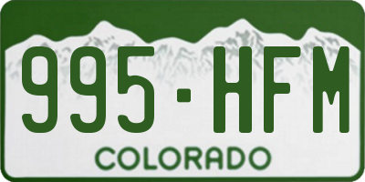 CO license plate 995HFM