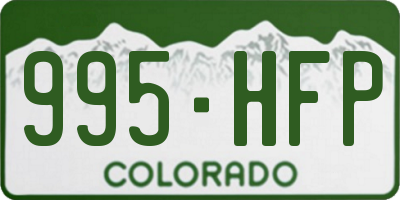 CO license plate 995HFP
