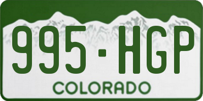 CO license plate 995HGP
