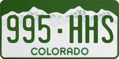 CO license plate 995HHS