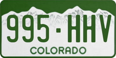CO license plate 995HHV