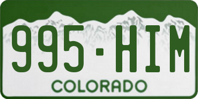 CO license plate 995HIM