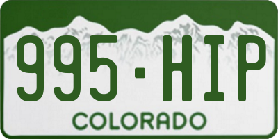 CO license plate 995HIP