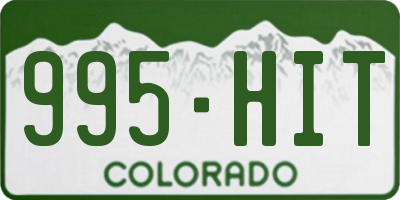 CO license plate 995HIT