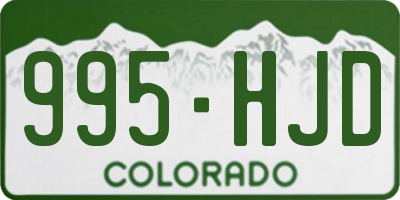 CO license plate 995HJD