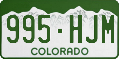 CO license plate 995HJM