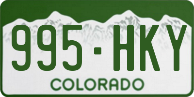 CO license plate 995HKY