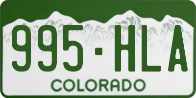 CO license plate 995HLA