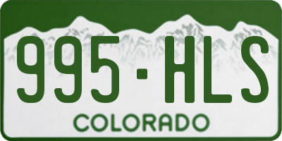 CO license plate 995HLS