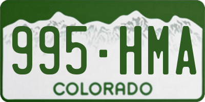 CO license plate 995HMA