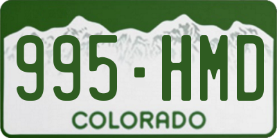 CO license plate 995HMD