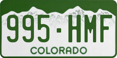 CO license plate 995HMF