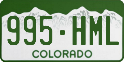 CO license plate 995HML